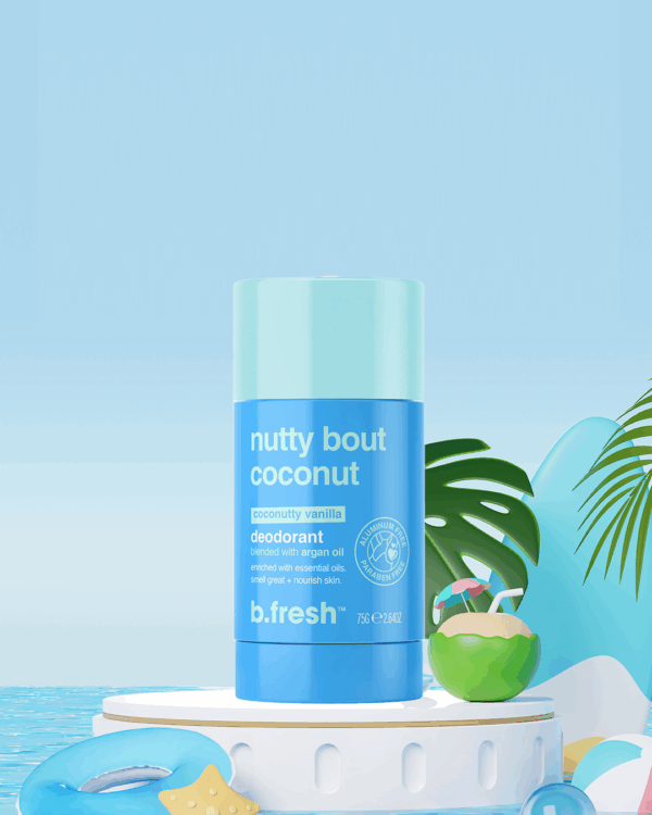 Nutty Bout Coconut დეოდორანტი ალუმინის შემცველობის გარეშე 50g.